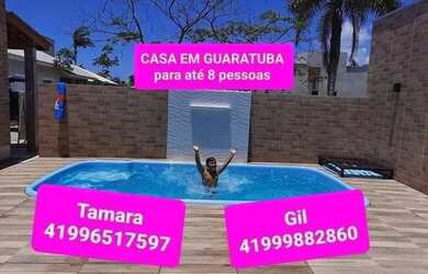 Imagem: A casa possui 2 Dormitórios, Acomodam 6 pessoas, 2 Vagas na