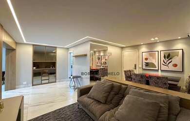 Imagem: O apartamento na cobertura possui 4 Dormitórios, 4 Banheiros