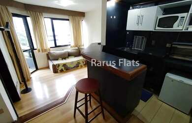 Imagem: O studio possui 1 Dormitório, 1 Banheiro, 1 Vaga na garagem