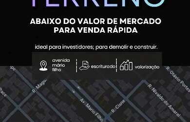 Imagem: O terreno possui 207m² de Área e está localizado em Morumbi