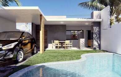 Imagem: A casa possui 3 Dormitórios, 3 Banheiros, 2 Vagas na garagem