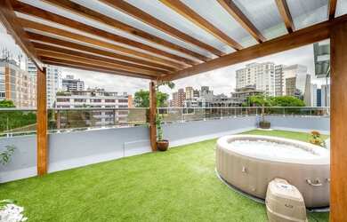 Imagem: O apartamento na cobertura possui 3 Dormitórios, 3 Banheiros