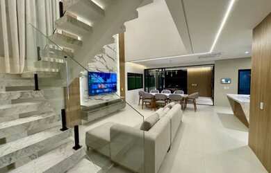 Imagem: A casa em condomínio possui 4 Dormitórios, 5 Banheiros, 4