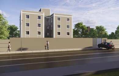 Imagem: O apartamento possui 2 Dormitórios, 1 Banheiro, 1 Vaga na garagem