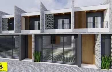 Imagem: A casa possui 3 Dormitórios, 2 Banheiros, 2 Vagas na garagem