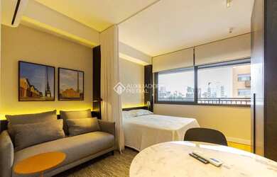 Imagem: O apartamento possui 1 Dormitório, 1 Banheiro, 27m² de Área