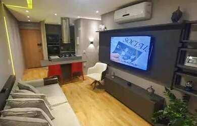 Imagem: O apartamento possui 1 Dormitório, 1 Banheiro, 1 Vaga na garagem