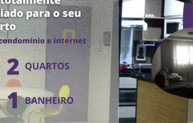 Imagem: O apartamento possui 2 Dormitórios, 1 Banheiro, 1 Vaga na garagem