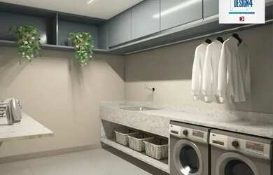 Imagem: O apartamento possui 1 Dormitório, 1 Banheiro, 1 Vaga na garagem