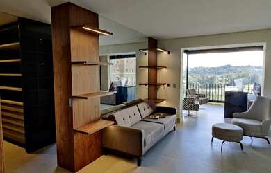 Imagem: O apartamento possui 1 Dormitório, 2 Banheiros, 2 Vagas na