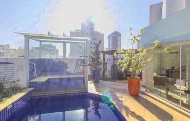 Imagem: O apartamento na cobertura possui 3 Dormitórios, 4 Banheiros