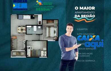 Imagem: O apartamento à venda possui 2 Dormitórios, 1 Banheiro, 1