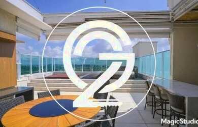 Imagem: O apartamento na cobertura possui 3 Dormitórios, 5 Banheiros