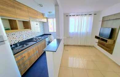 Imagem: O apartamento possui 2 Dormitórios, 1 Banheiro, 1 Vaga na garagem