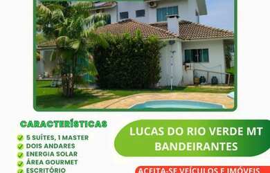 Imagem: A casa possui 5 Dormitórios, 3 Banheiros, 2 Vagas na garagem