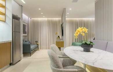 Imagem: O studio possui 1 Dormitório, 2 Banheiros, 1 Vaga na garagem