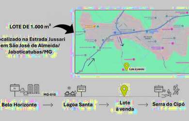 Imagem: O terreno possui 1.000m² de Área e está localizado em Jaboticatubas