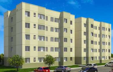 Imagem: O apartamento possui 2 Dormitórios, 1 Banheiro, 1 Vaga na garagem