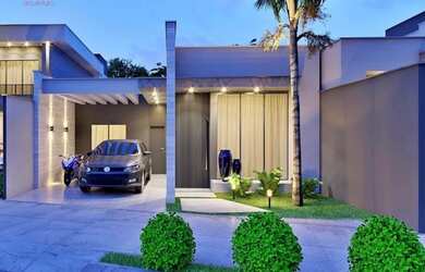 Imagem: A casa possui 3 Dormitórios, 2 Banheiros, 2 Vagas na garagem