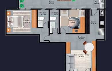 Imagem: A casa possui 2 Dormitórios, 1 Banheiro, 1 Vaga na garagem
