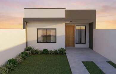 Imagem: A casa possui 3 Dormitórios, 2 Vagas na garagem, 52m² de Área