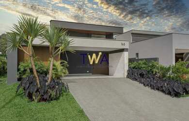 Imagem: A casa em condomínio possui 4 Dormitórios, 5 Banheiros, 4