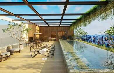 Imagem: O studio possui 1 Dormitório, 1 Banheiro, 1 Vaga na garagem