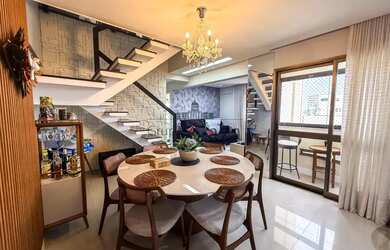 Imagem: O apartamento na cobertura possui 3 Dormitórios, 4 Banheiros