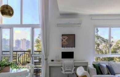 Imagem: O apartamento possui 1 Dormitório, 2 Banheiros, 2 Vagas na