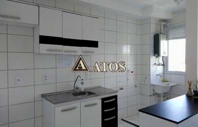 Imagem: O apartamento possui 2 Dormitórios, 1 Banheiro, 1 Vaga na garagem