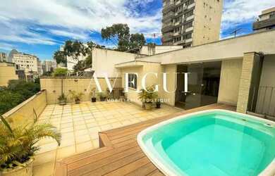 Imagem: O apartamento na cobertura possui 4 Dormitórios, 4 Banheiros