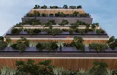 Imagem: O apartamento na cobertura possui 3 Dormitórios, 4 Banheiros