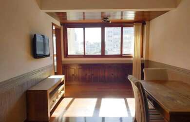 Imagem: O apartamento na cobertura possui 1 Dormitório, 2 Banheiros