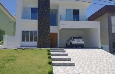 Imagem: A casa em condomínio possui 4 Dormitórios, 5 Banheiros, 4