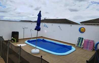 Imagem: A casa em condomínio possui 4 Dormitórios, 4 Banheiros, 3