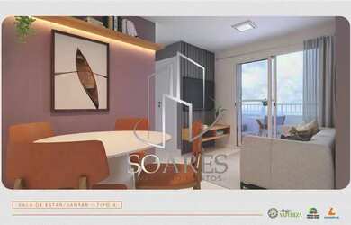 Imagem: O apartamento possui 2 Dormitórios, 1 Banheiro, 1 Vaga na garagem