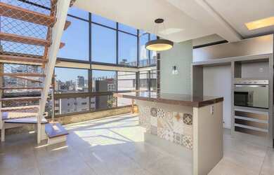 Imagem: O apartamento na cobertura possui 2 Dormitórios, 3 Banheiros