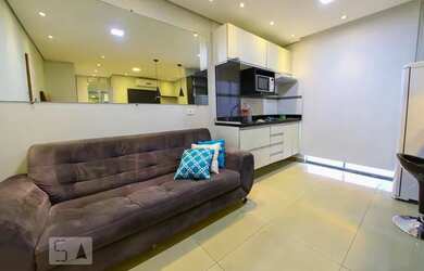 Imagem: O apartamento possui 1 Dormitório, 1 Banheiro, 1 Vaga na garagem