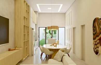 Imagem: A casa possui 3 Dormitórios, 4 Banheiros, 2 Vagas na garagem