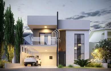 Imagem: A casa em condomínio possui 3 Dormitórios, 1 Banheiro, 2 Vagas