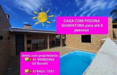 Imagem 3: Casa com piscina em Guaratuba 800mts praia brejatuba perto café curaçao