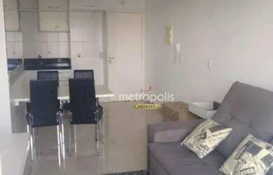 Imagem: O apartamento possui 1 Dormitório, 1 Banheiro, 1 Vaga na garagem