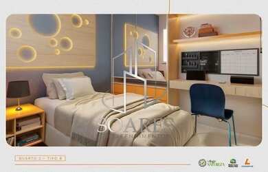 Imagem: O apartamento possui 2 Dormitórios, 1 Banheiro, 1 Vaga na garagem