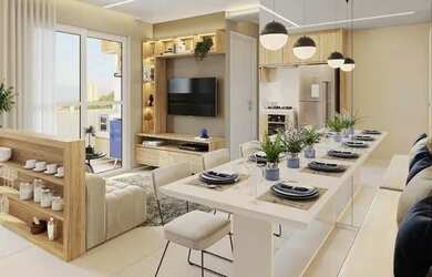 Imagem: O apartamento possui 2 Dormitórios, 1 Banheiro, 1 Vaga na garagem