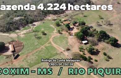 Imagem: A fazenda está localizado em Coxim, MS à venda por R$92.928.000