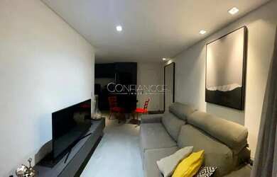 Imagem: O apartamento possui 1 Dormitório, 1 Banheiro, 1 Vaga na garagem