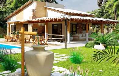 Imagem: A casa possui 5 Dormitórios, 5 Banheiros, 4 Vagas na garagem