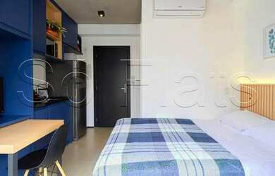 Imagem: O studio possui 1 Dormitório, 1 Banheiro, 25m² de Área e