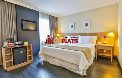 Imagem: O studio possui 1 Dormitório, 1 Banheiro, 1 Vaga na garagem