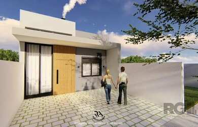 Imagem: A casa possui 3 Dormitórios, 1 Banheiro, 2 Vagas na garagem